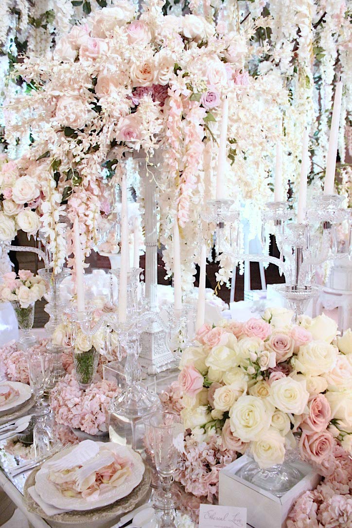Exoment Silk Hydrangea Heads with Stems,Baby Pink Artificial Flower Heads DIY Wedding Centerpiece Home Party Baby Shower Decor (Baby Pink, 10) - Image 4